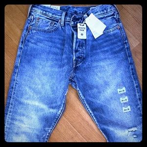 New! Classic 501 Levi’s- button-fly blue jeans.